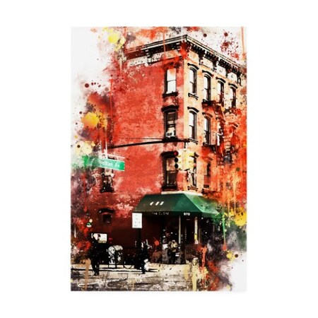 Trademark Fine Art Philippe Hugonnard 'NYC Watercolor Collection - Street angle' Canvas Art, 12x19 PH01758-C1219GG